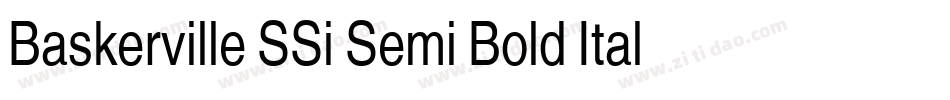 Baskerville SSi Semi Bold Italic字体转换
